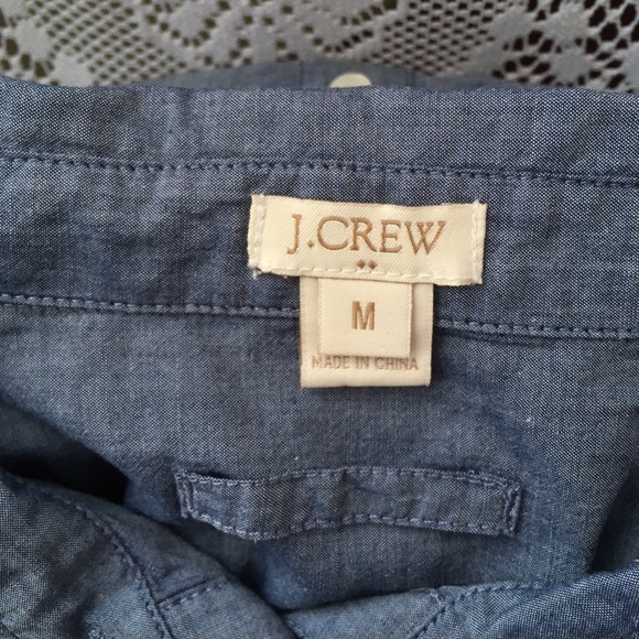 J. Crew Chambray Popover Tunic Top M - Picture 9 of 9